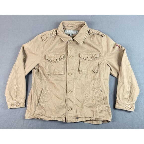 U.S. Army Field 1st Infantry Division Jacket Coat Mens XL Tan The Big Red Field*